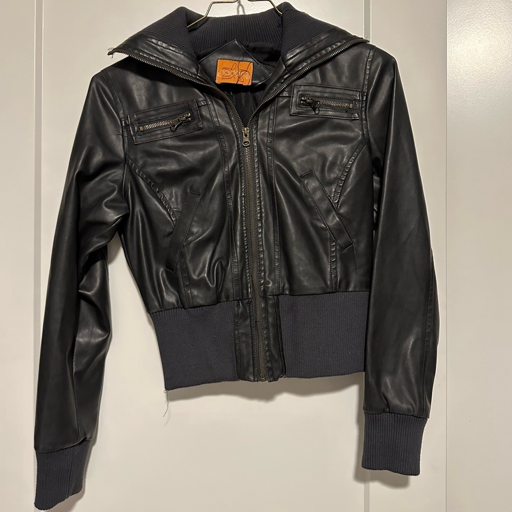 Nadara Faux Leather Jacket - Small